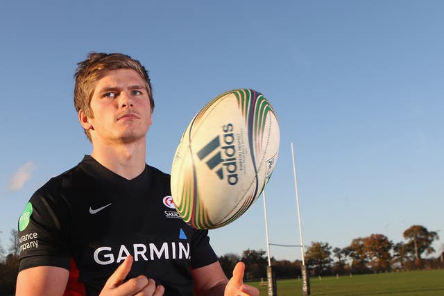 'I guess I am loud, and a big mouth,' says Owen Farrell. 'My dad was the same, you could always hear him on the pitch'