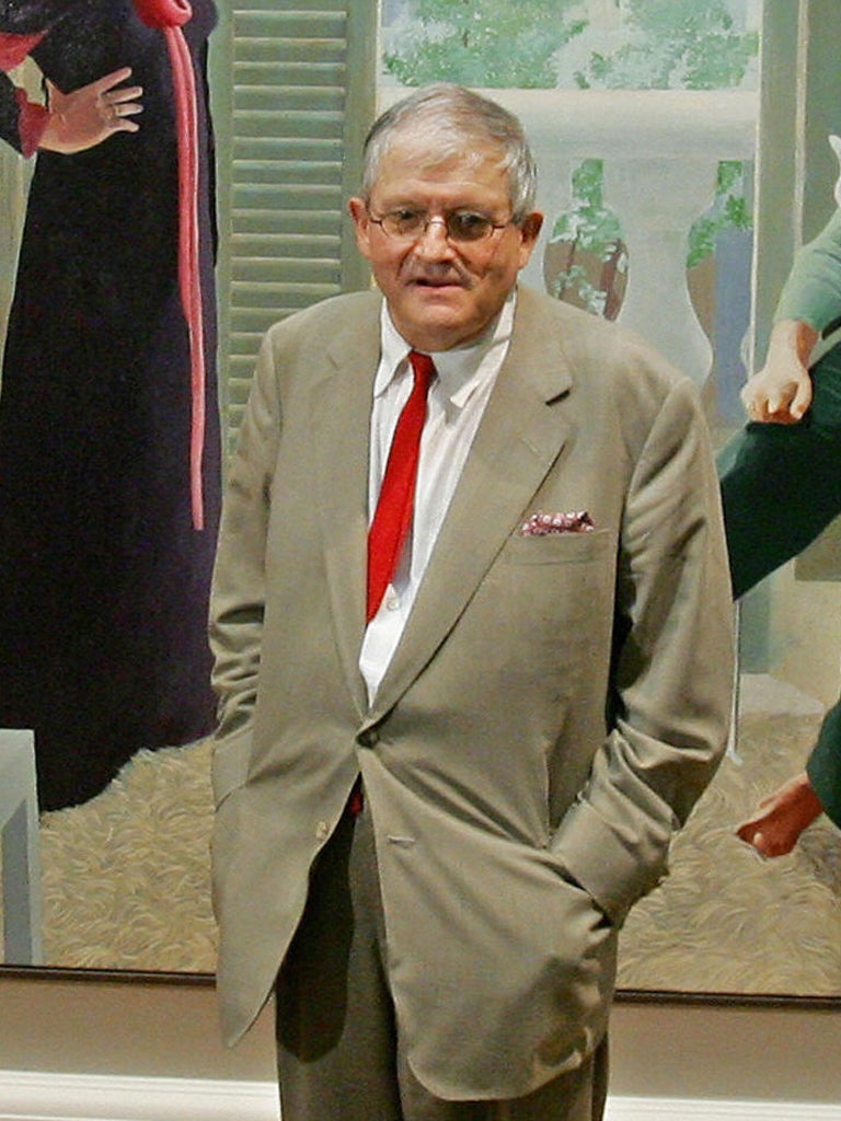 David Hockney, also in the news for his recent elevation to the Order of Merit, had criticised his fellow artist Damien Hirst's use of hired help as 'a little insulting to craftsmen'