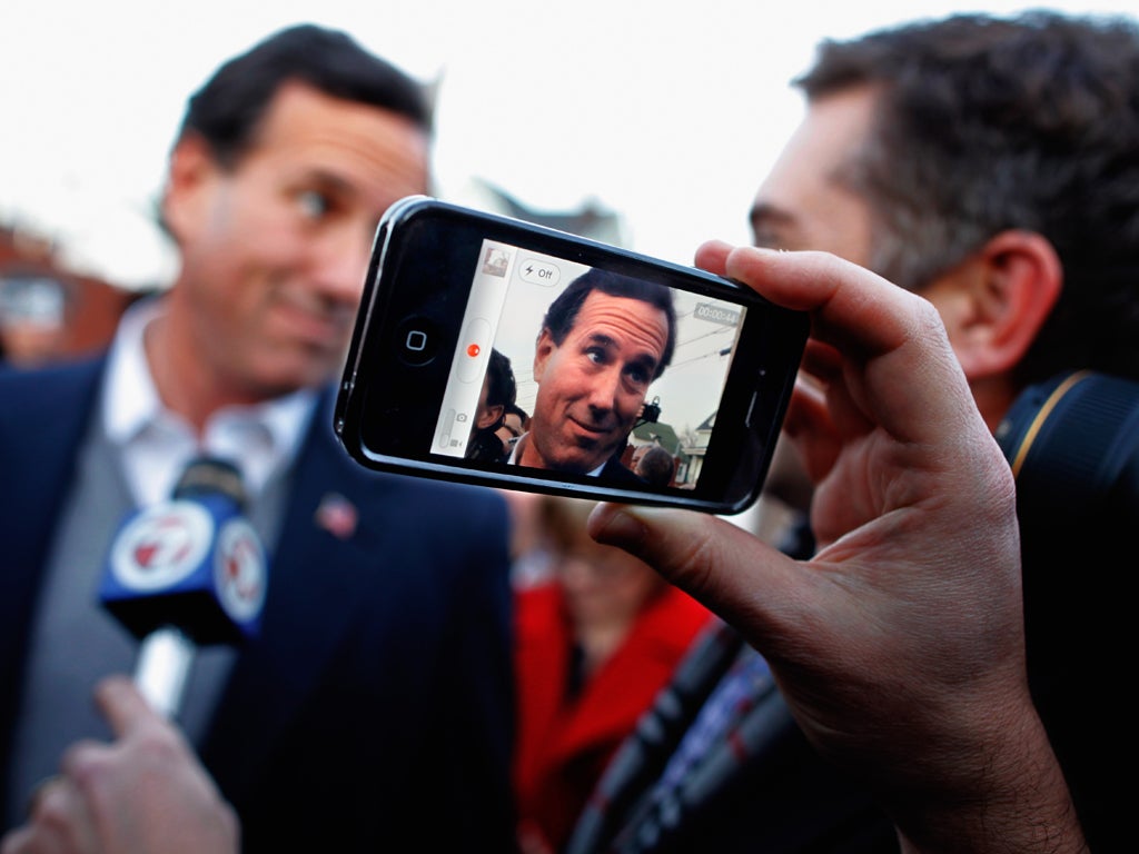 Republican presidential hopeful Rick Santorum on Friday