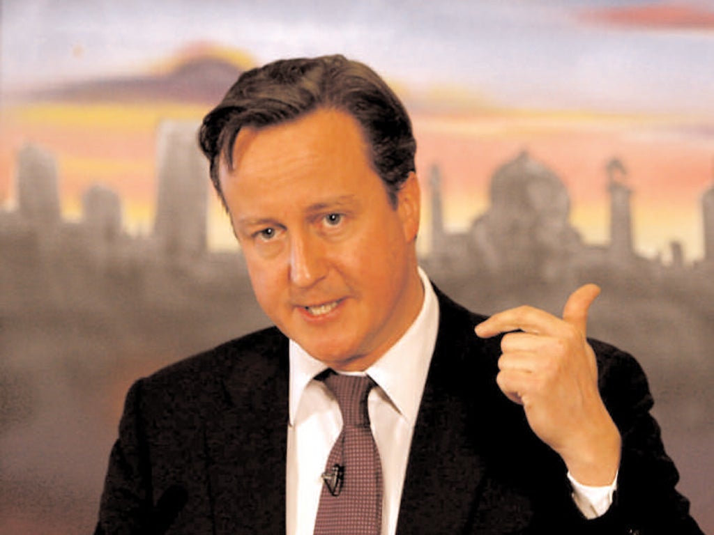 Restraint for fat cats: The Prime Minister, David Cameron, last month
