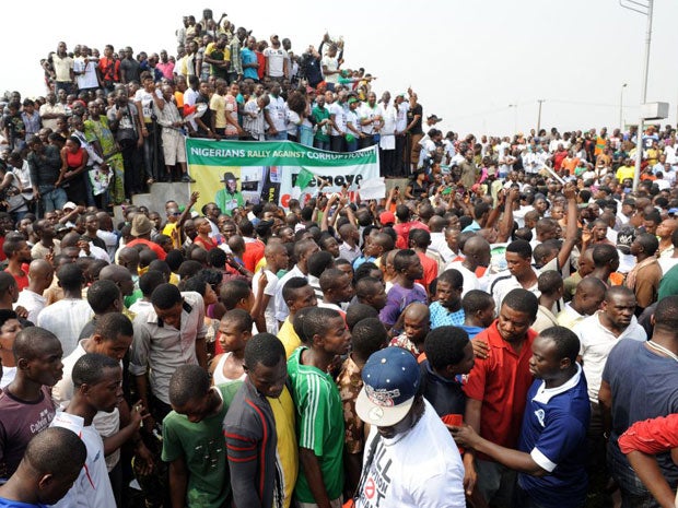 Trade unions began a paralysing national strike in Nigeria today