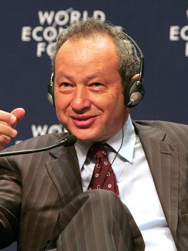 NAGUIB SAWIRIS: The Christian billionaire faces
a blasphemy trial over the posted images