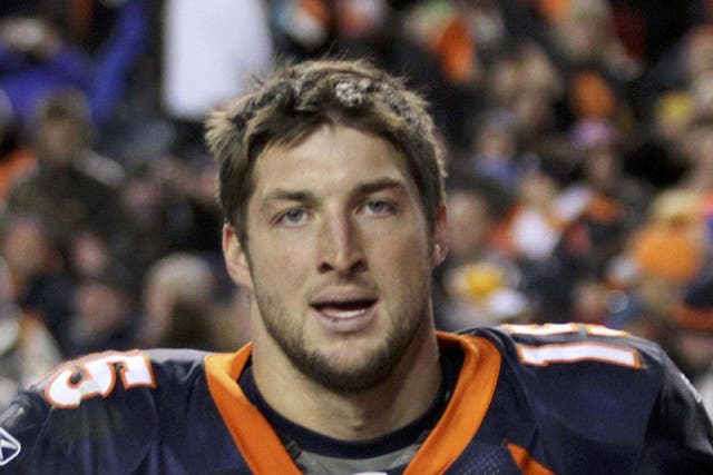TIM TEBOW: The Denver Broncos quarterback has become a cult hero across the States