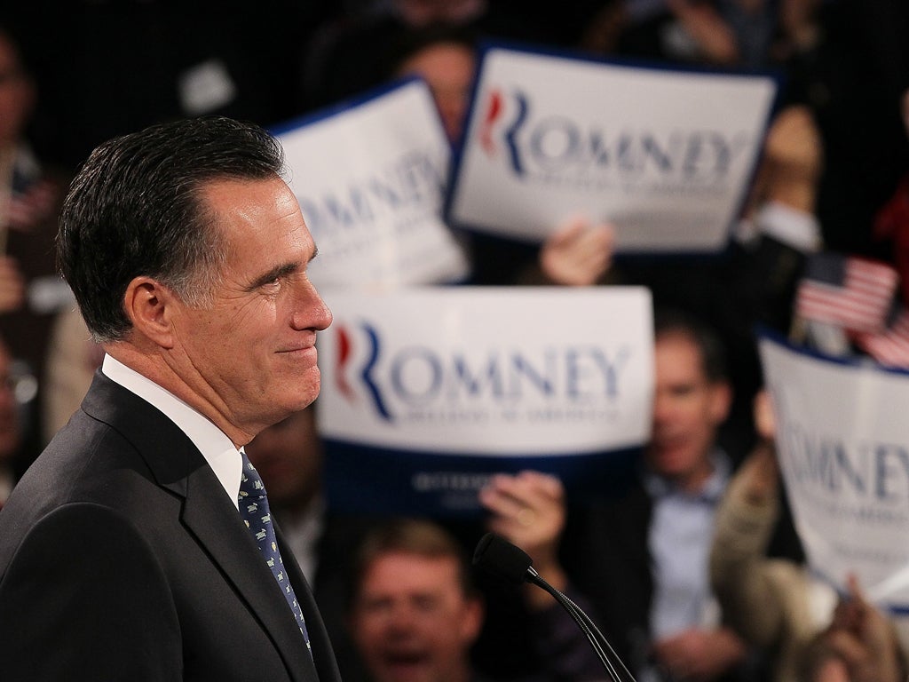 Romney becomes the first Republican who is not a White House incumbent to win both Iowa and New Hampshire in a party nomination contest