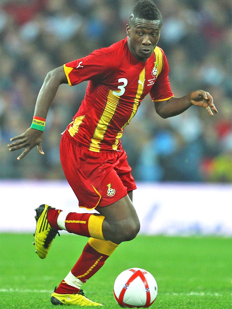 Ghana's Asamoah Gyan is a major doubt for the African Cup of Nations as a result of a hamstring injury