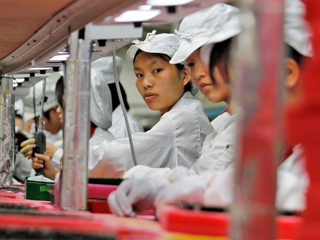 Foxconn makes Apple products and also assembles products for Microsoft and Hewlett-Packard