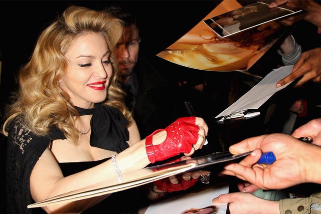 Madonna at the 'W.E.' premiere in London last night