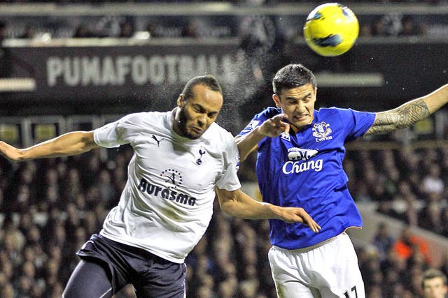 Younes Kaboul and Tim Cahill go head to head last night