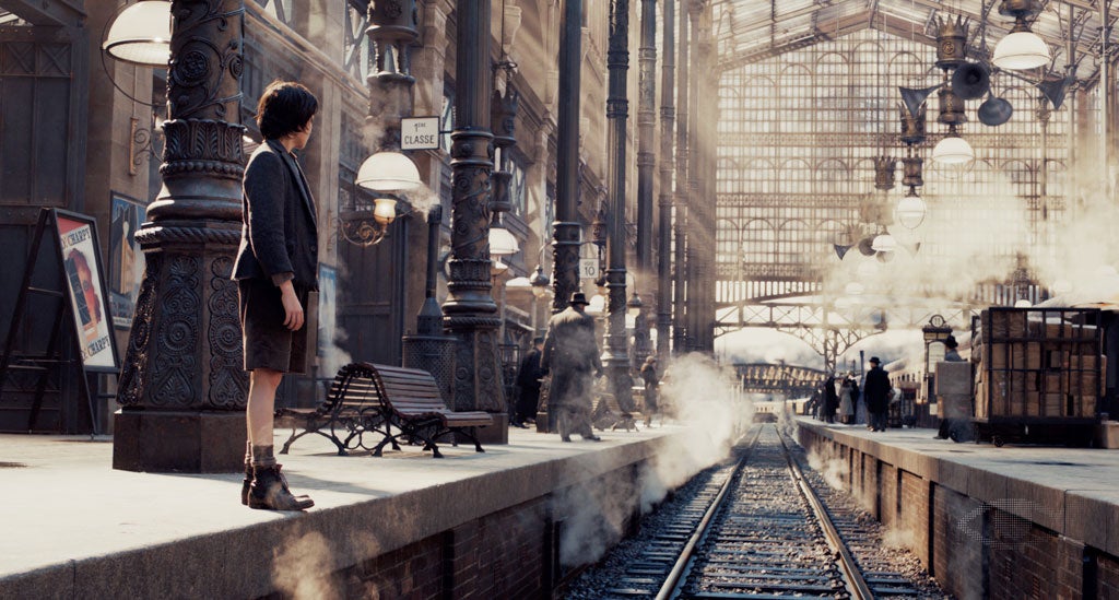 Tracking shots: In Martin Scorsese's 'Hugo', there are scenes where characters take an age to do things quickly