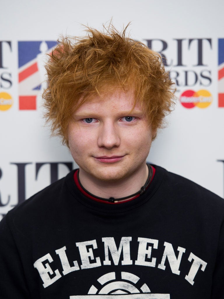 20-year-old Ed Sheeran has four nominations. He's up for best British male solo artist, best British breakthrough act, best single and album of the year