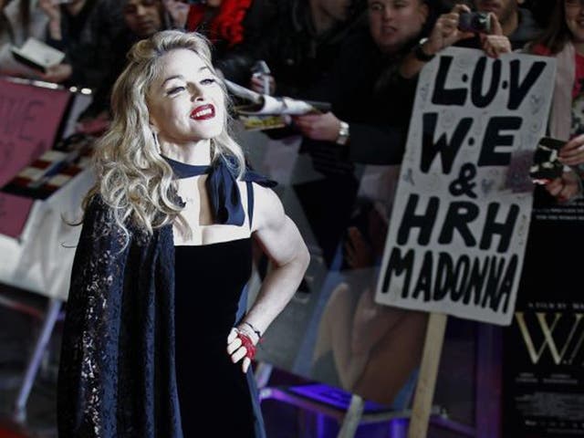 Where's her knight in shining armour? Madonna's W.E. premiere