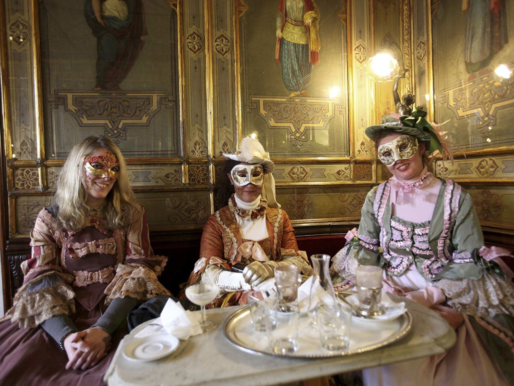 Spirit: Revellers gather in Caffè Florian