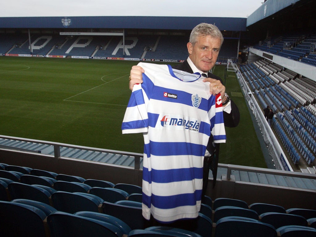 The new manager of Queens Park Rangers Mark Hughes