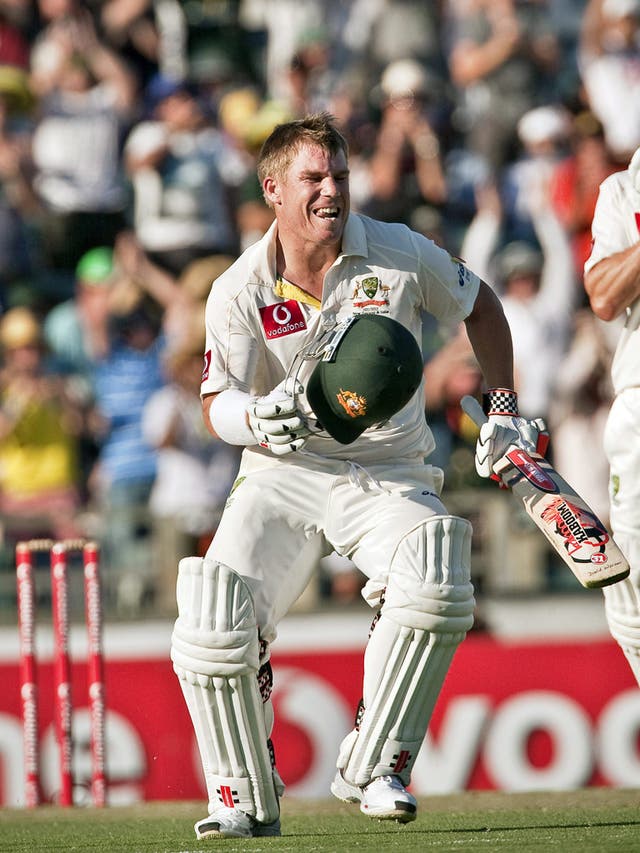 David Warner, the left-hander reached triple figures in 69 balls as Australia made it to the close on 149 without loss
