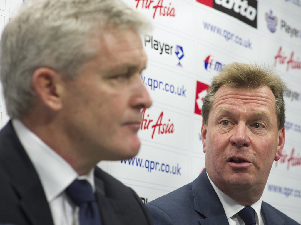 Philip Beard (right) says Mark Hughes would not have come to QPR if they were going to stay at Loftus Road