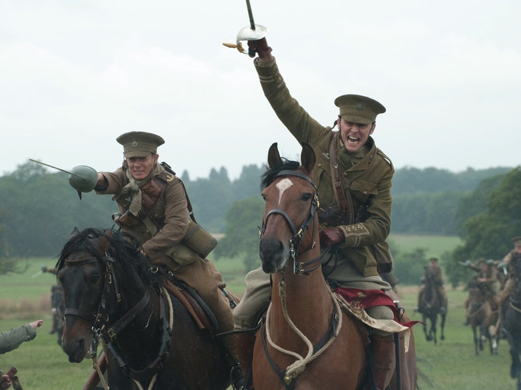 Stallion Joey experiences the horrors of the First World War, ridden by Tom Hiddleston as Captain Nicholls