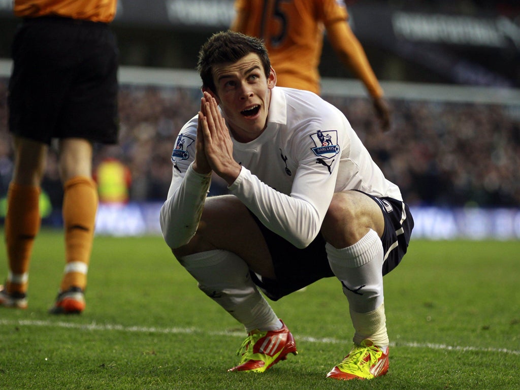 Gareth Bale cannot believe his luck as a chance goes begging