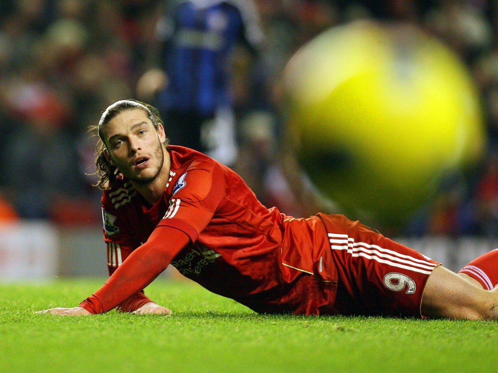 A disconsolate Andy Carroll failed to hit the target again as Liverpool drew a blank at home to Stoke