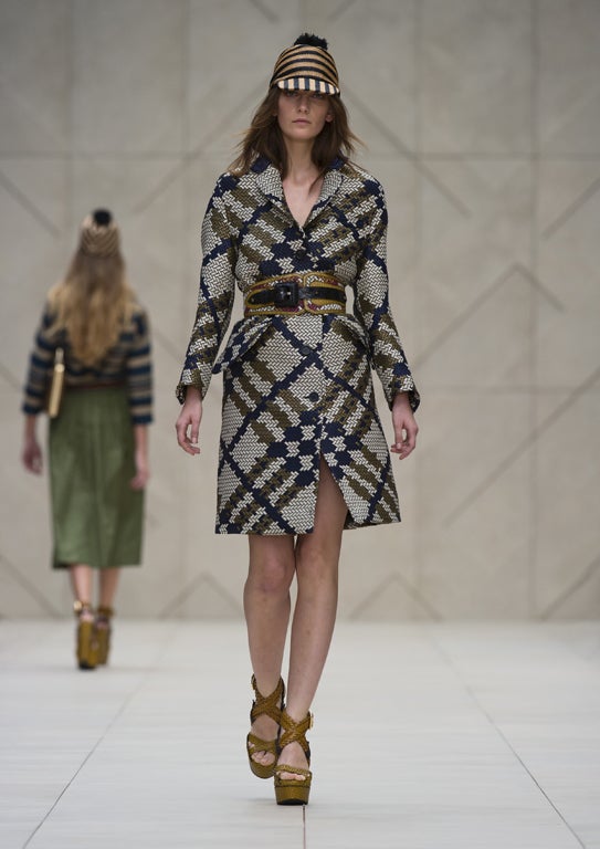 Wide belts at Burberry