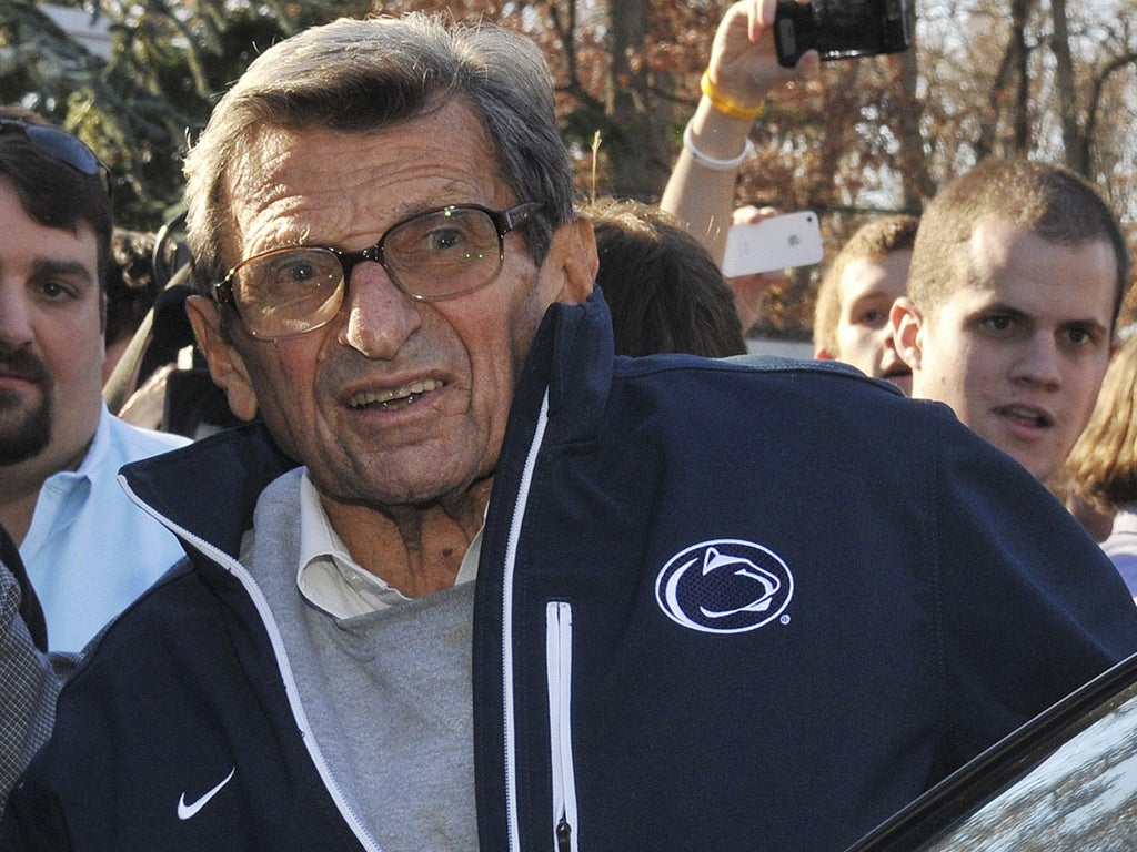 Joe Paterno: The former Penn State University football coach is now weak from lung cancer diagnosed after his dismissal