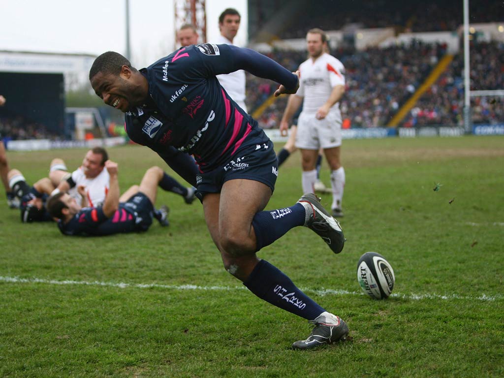 Selorm Kuadey pictured scoring for Sale in 2008