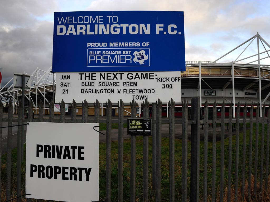 Darlington have a 25,000 capacity stadium