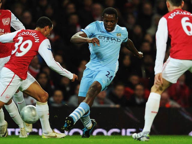 Nedum Onuoha pictured in action for City