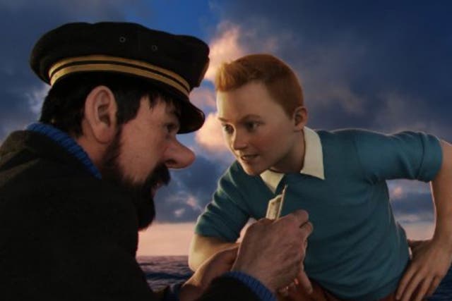 A still from Steven Spielberg's animated take on Tintin