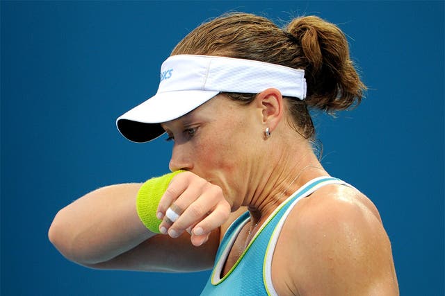Sam Stosur said after her first-round defeat: 'I'm very close to crying'
