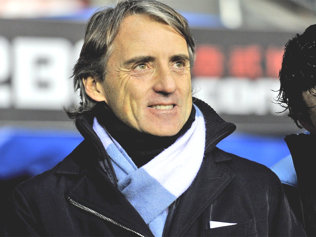 Mancini has twice recently been criticised for his touchline conduct