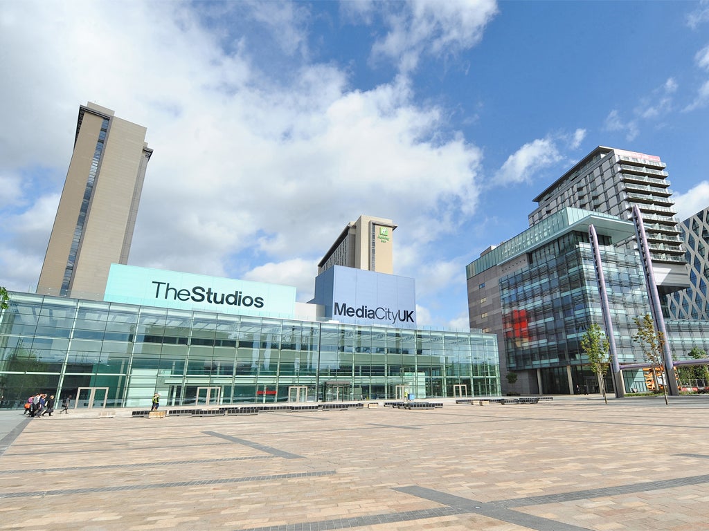 The headquarters of BBC North at MediaCityUK in Salford