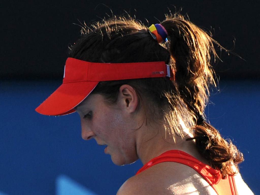<b>Laura Robson</b><br/>
The British tennis player pictured wearing a rainbow coloured hairband during her first round defeat at the Australian Open.