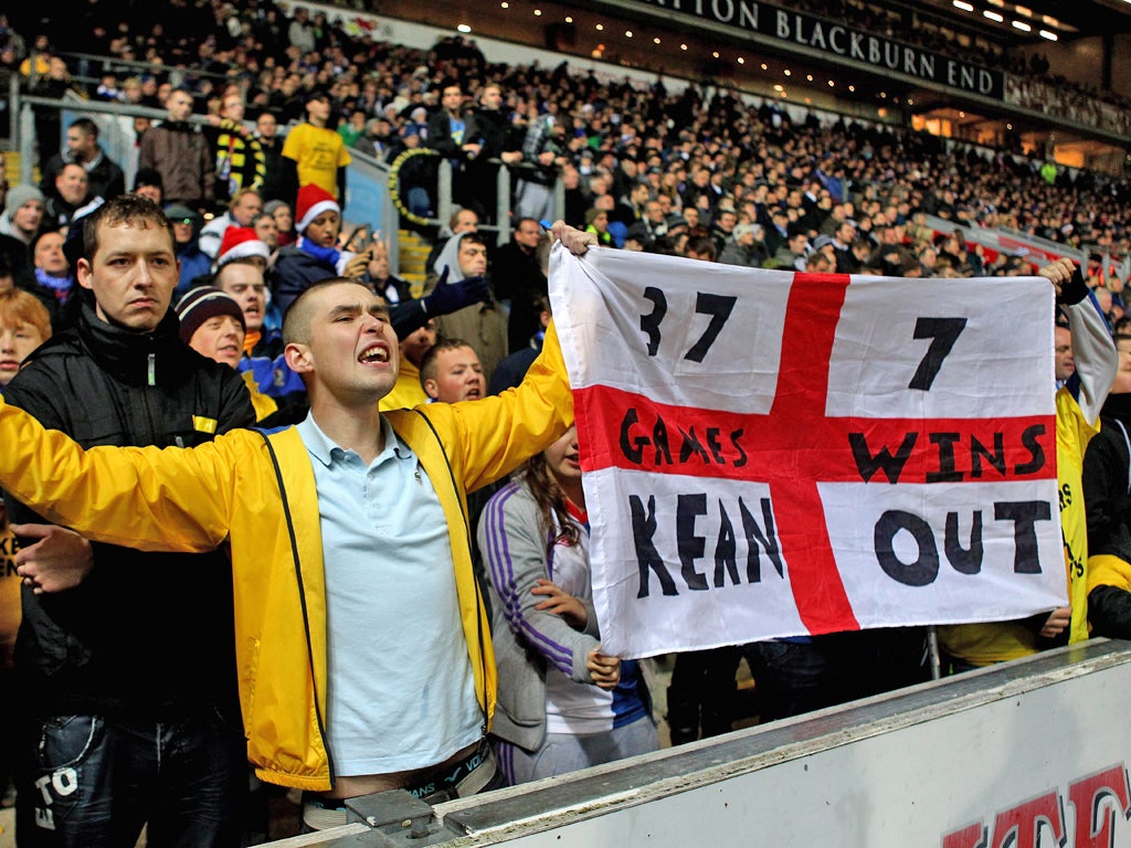 Blackburn fans protest against the owners and manager