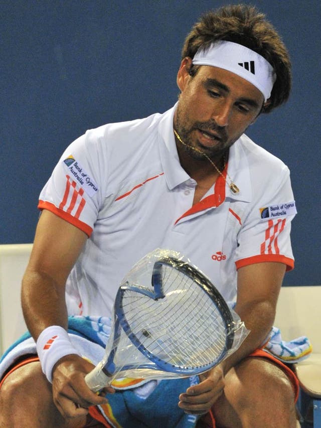 Marcos Baghdatis broke four rackets