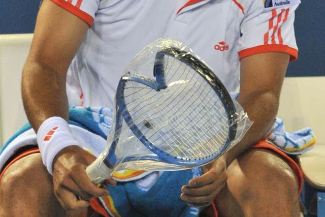 Marcos Baghdatis broke four rackets