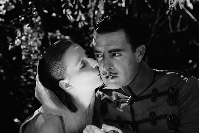 Lighting up the screen: Greta Garbo and John Gilbert fall for one another in ‘Flesh and
the Devil’.
