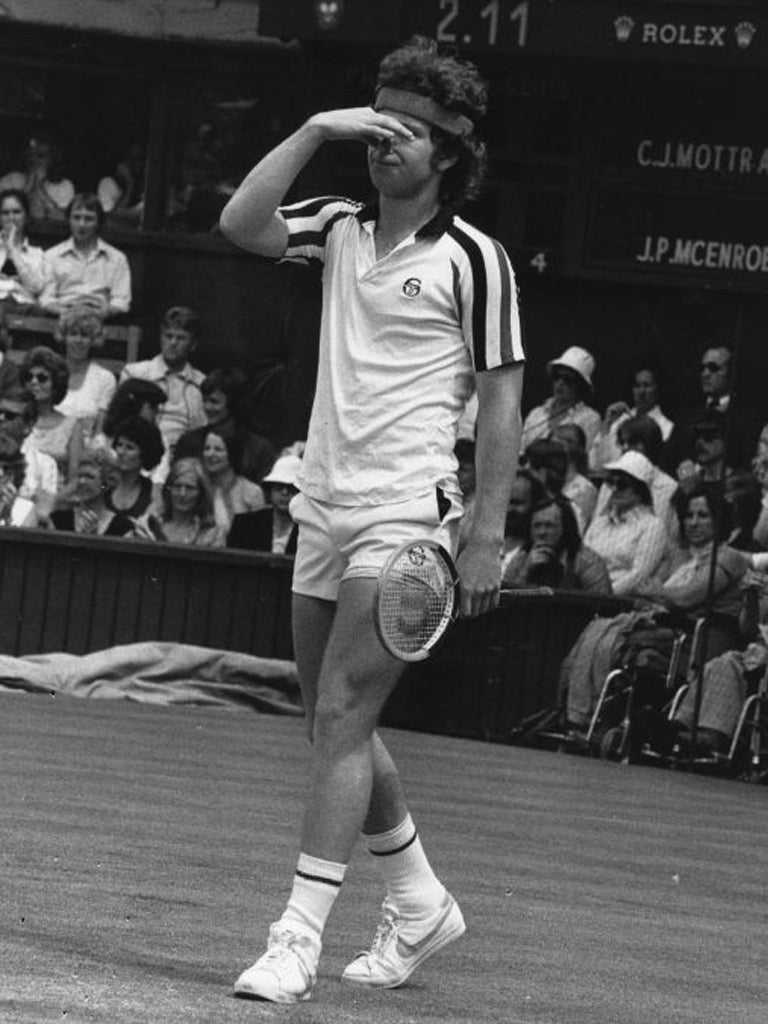 John McEnroe in typically belligerent mood in his heyday