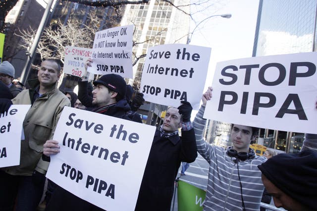 Wednesday’s protest was joined by an estimated 7,000 websites, including Google, Wordpress, and Craigslist. More
than 4.5 million people put their names to a petition against Sopa