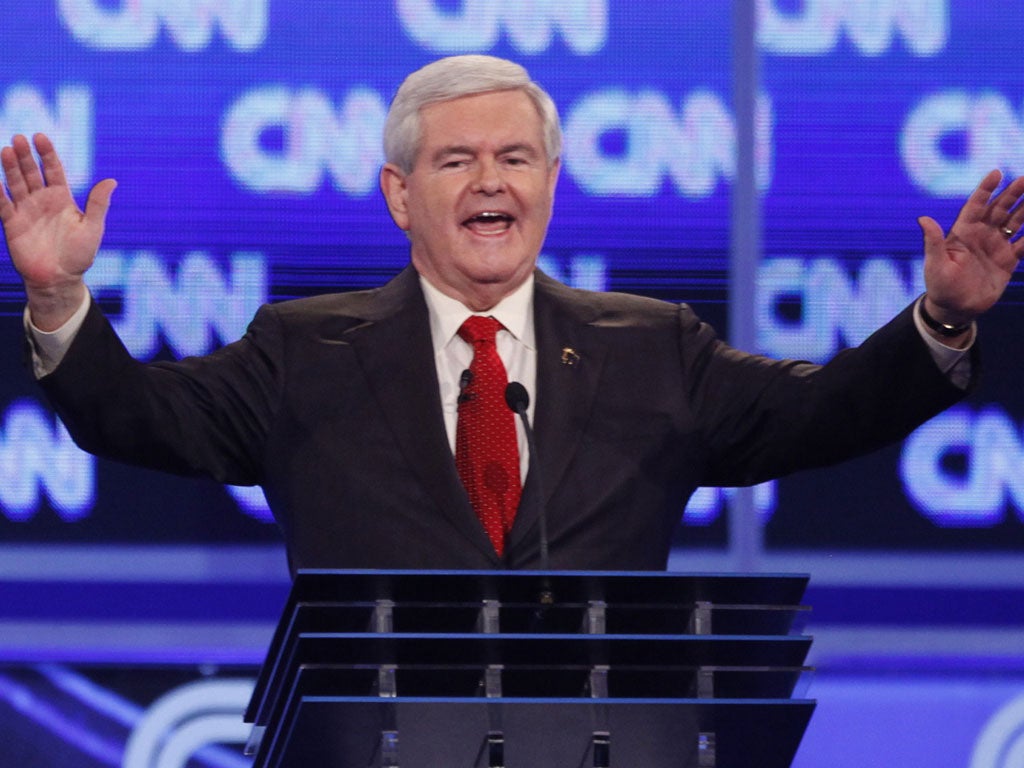 Newt Gingrich faced stunning allegations from his ex-wife yesterday