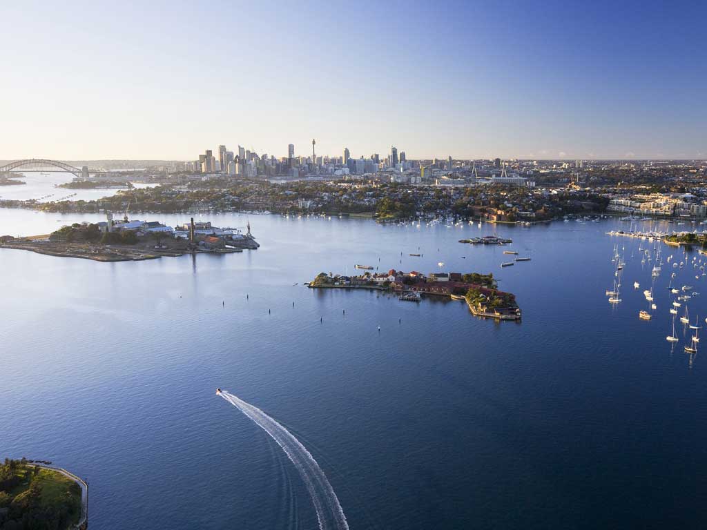 Safe harbour: An aerial view of Sydney and her islands