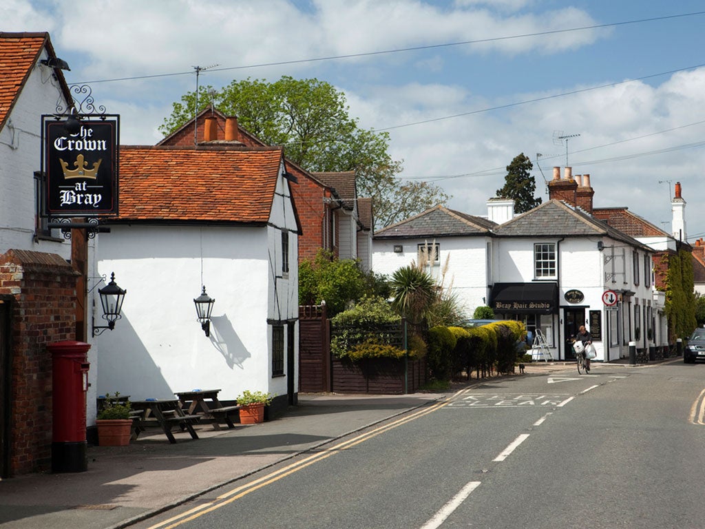 A culinary commute: the Crown is one of three Michelin-rated pubs in Bray