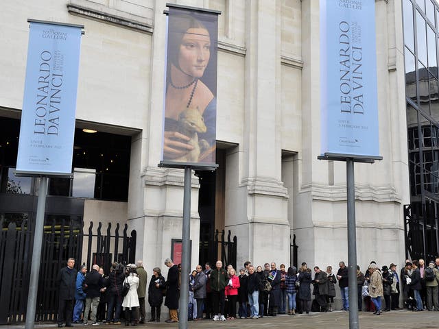 Long wait: queues for the National Gallery's Leonardo show