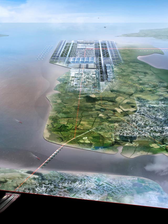An artist's impressions of the Estuary airport