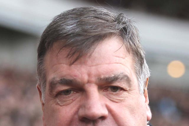 SAM ALLARDYCE: The West Ham manager saw
his team go top of the table on Saturday