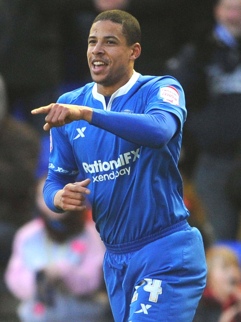 Curtis Davies celebrates his second headed goal against Watford