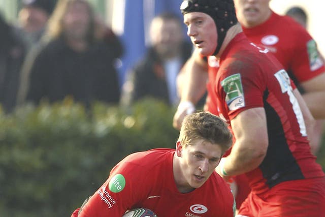 David Strettle’s try ensured Saracens booked a home quarter-final