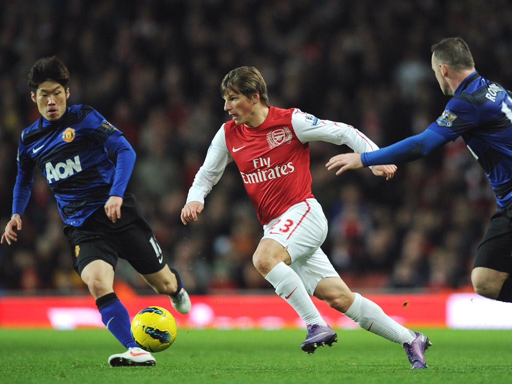 Andrei Arshavin was at fault for Manchester United’s winning goal