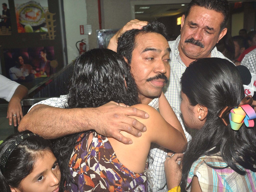 A Honduran crew member is reunited with his family