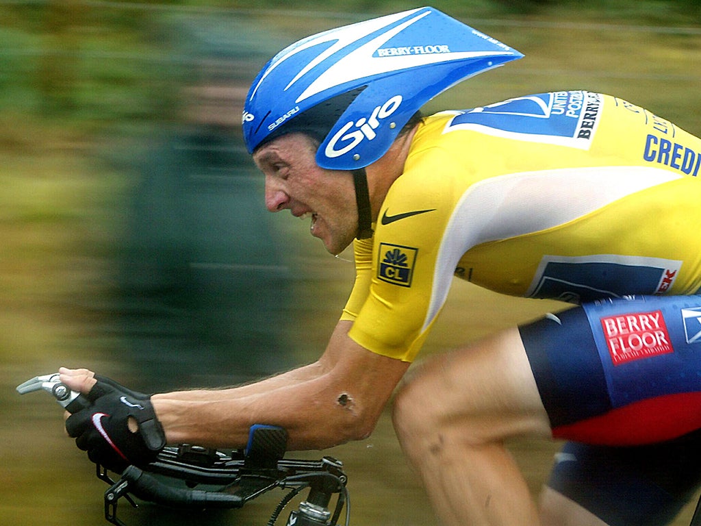 Lance Armstrong during the 2003 Tour de France