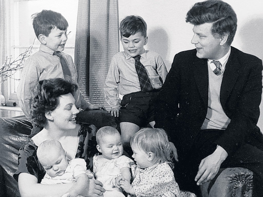Dummett with his wife Ann and their five children; Ann worked alongside him in their fight against racism